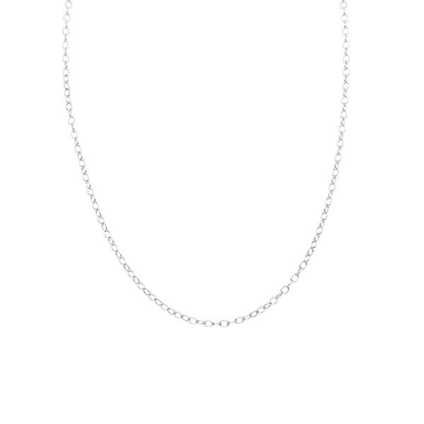 Goldkette | Collier Infinity, 80 cm, Weissgold
